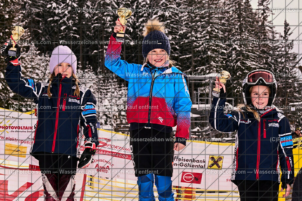 ALP5873_NOe-Kindervergleichskampf_Siegerinnen U-IX | (C)FotoLois.com, Alois Spandl,  NÖ Kindervergleichskampf, SLALOM in Annaberg-Reidl in Zusammenarbeit von USC Lilienfeld und WSV Traisen, So 29. Jänner 2023.