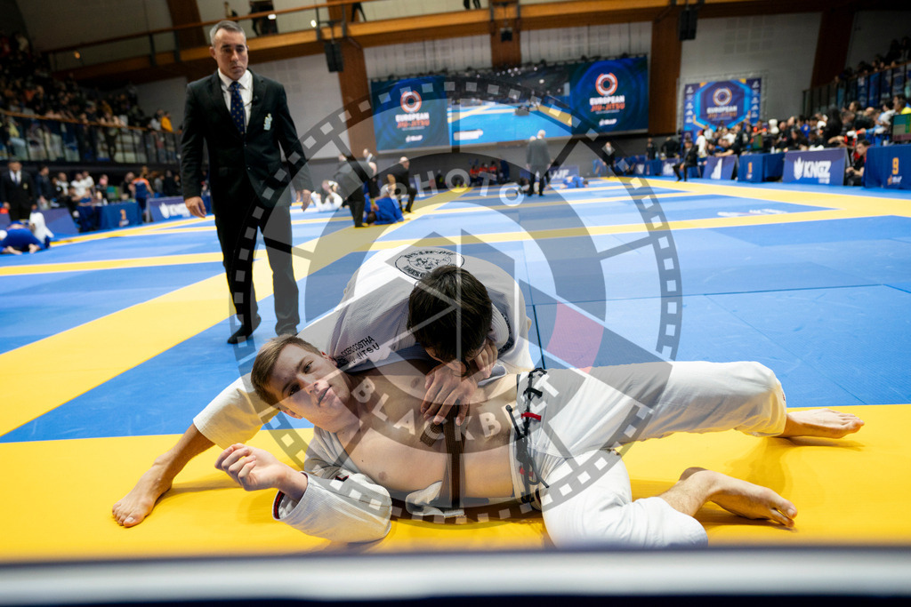 20240124PBB02431 | Fighters compete during the second day of the IBJJF European Championship in Paris, France, on January 24, 2024.