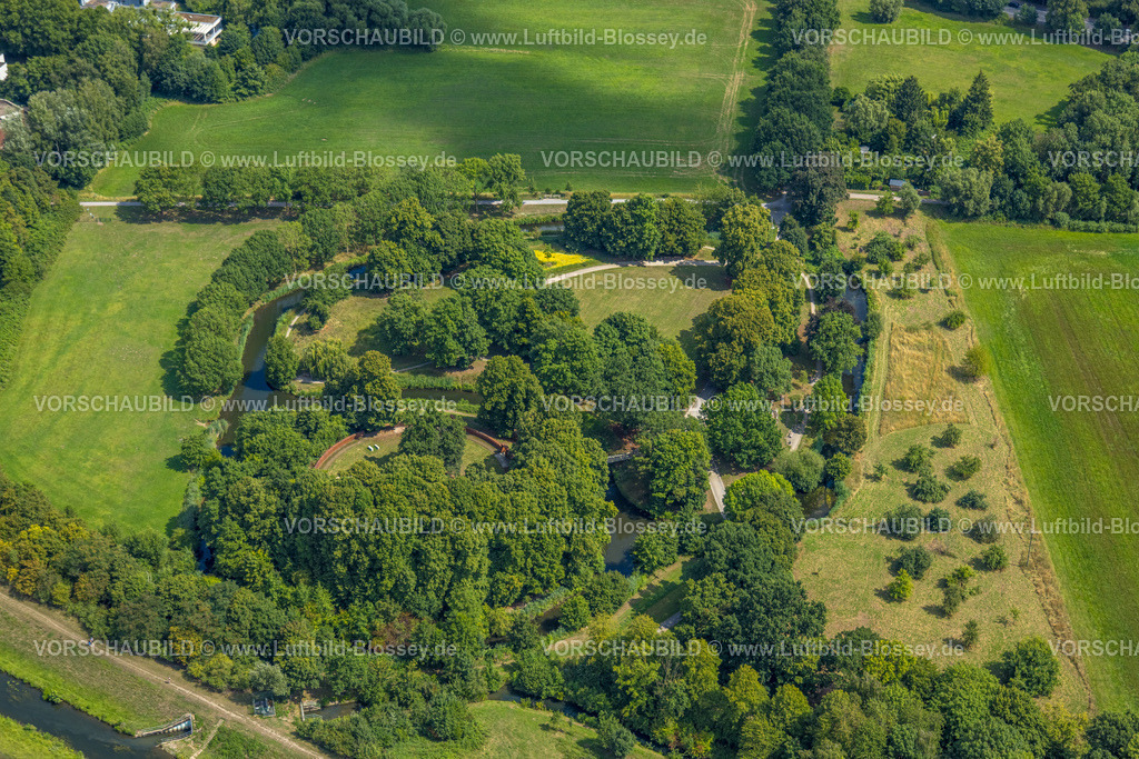 Hamm250702005Mitte | Luftbild, Marker Burghügel, Burg Mark, Sehenswürdigkeit, Denkmal Kulturgeschichte, Uentrop, Hamm, Ruhrgebiet, Nordrhein-Westfalen, Deutschland