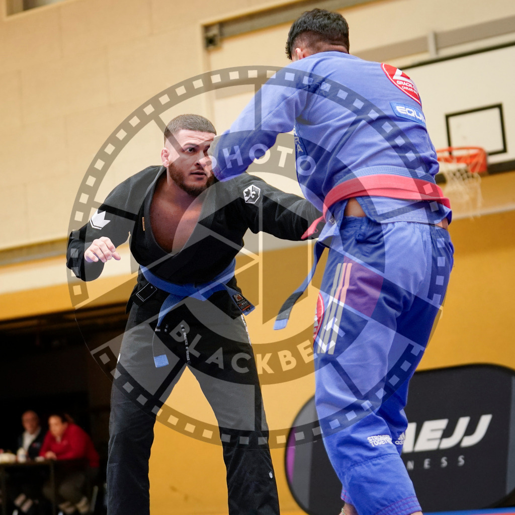 20240203PBB05849 | Fighters compete during the Brazilian Jiu-Jitsu Championship of the AJP Tour in Maintal by Frankfurt am Main, Germany, on February 2, 2024.