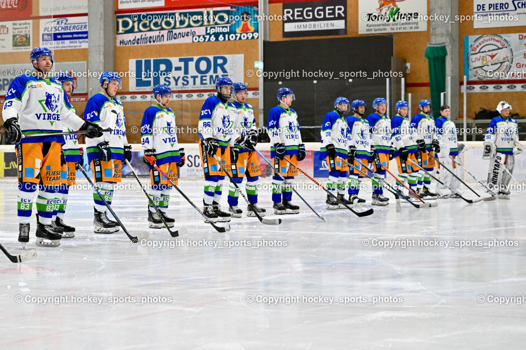 EC Tigers Paternion vs. EC Virgen 12.2.2023 | EC Virgen Mannschaft, #83 Gasser Manuel, #13 Gasser Roman, #92 Leo Rene, #94 Gasser Stefan, #86 Lang Simon