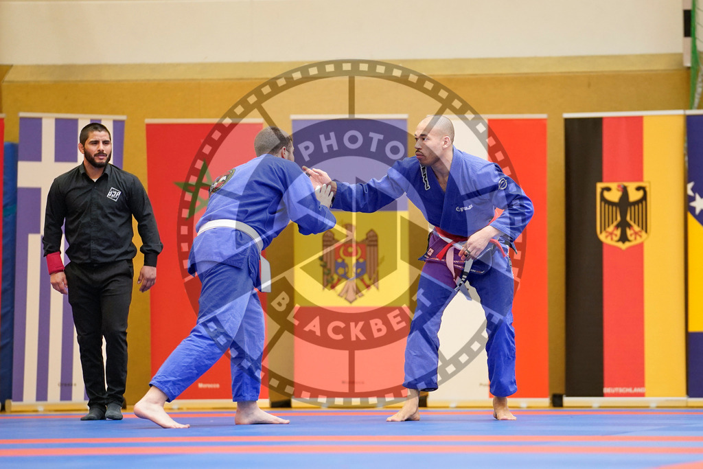 20240203PBB07225 | Fighters compete during the Brazilian Jiu-Jitsu Championship of the AJP Tour in Maintal by Frankfurt am Main, Germany, on February 2, 2024.