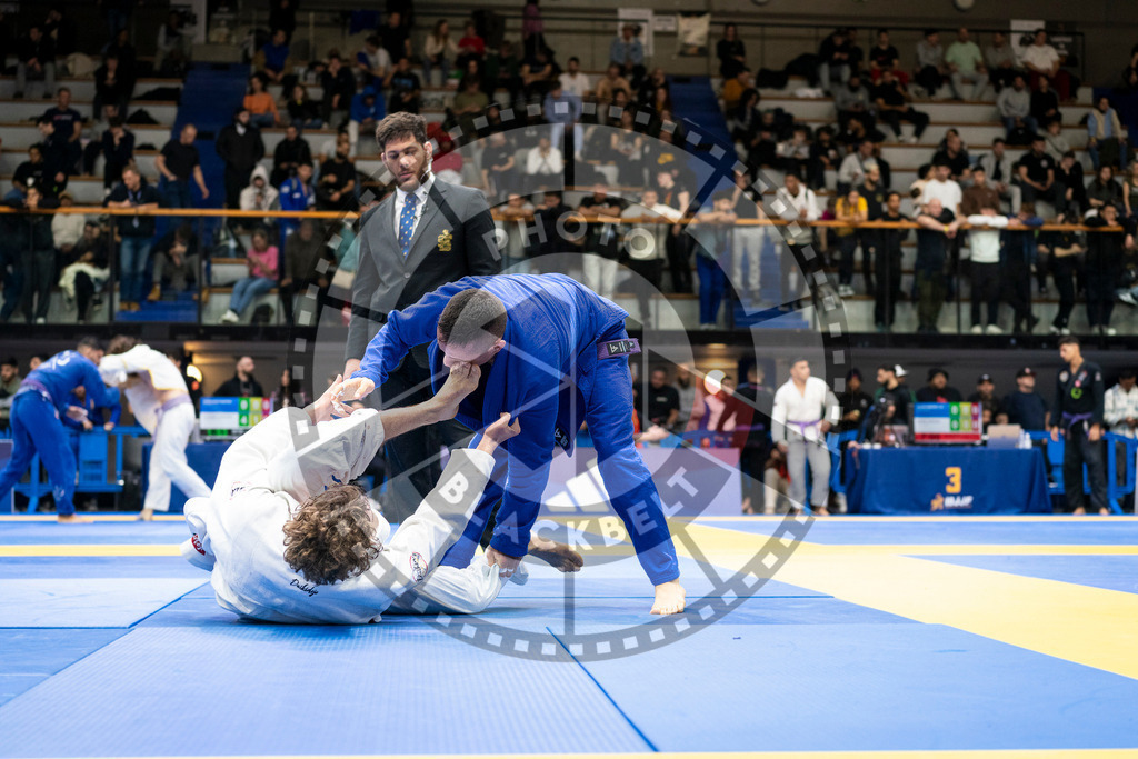 20240123PBB01820 | Fighters compete during the second day of the IBJJF European Championship in Paris, France, on January 23, 2024.