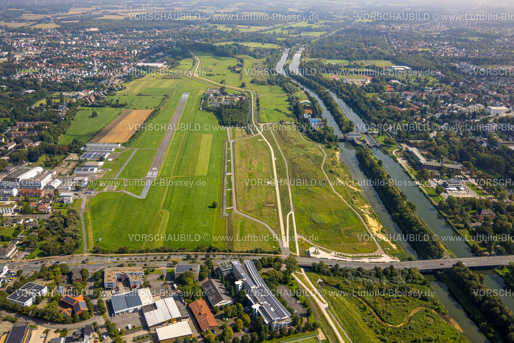 Hamm230900201 | Luftbild, Flughafen Lippewiesen, Lippestrand Erlebensraum, Stadtbezirk Heessen, Hamm, Ruhrgebiet, Nordrhein-Westfalen, Deutschland