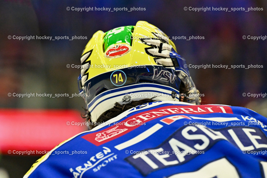EC IDM WÄRMEPUMPEN VSV vs. Steinbach Black Wings Linz | Helm #74 Joel Teasdale EVC VSV, EC IDM WÄRMEPUMPEN VSV vs. Steinbach Black Wings Linz, EC IDM WÄRMEPUMPEN VSV vs. Steinbach Black Wings Linz am 04.03.2026 in Villach (Stadthalle Villach), Austria, (Photo by Bernd Stefan)