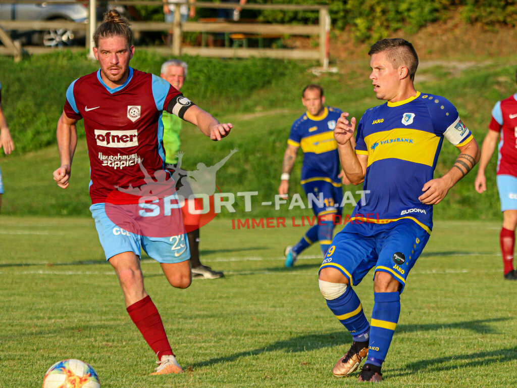 SK Maria Saal - DSG Ferlach 2-3, Unterliga Ost | Daniel Wernig (SK Maria Saal,K #23) Thomas Schmautz (DSG Ferlach #19) SK Maria Saal - DSG Ferlach 2-3 am 22.08.2023 in Maria Saal
(Sportplatz), Austria, (Photo by Ernst Krawagner sport-fan.at) - Realisiert mit Pictrs.com