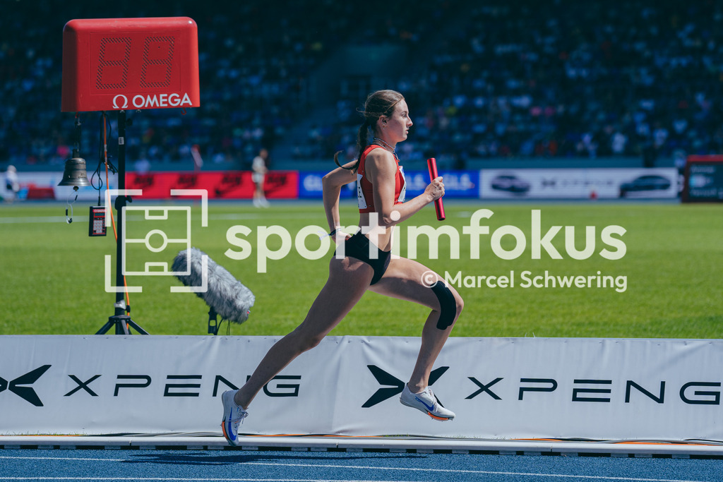 Deutsche Meisterschaften der Frauen und Männer 2026 | Judit Aechtle, LG Region Karlsruhe, U20 4x400-Meter-Staffel, Deutsche Meisterschaften der Frauen und Männer 2026, Lohrheidestadion Bochum-Wattenscheid, 25.07.2026. Foto: Marcel Schwering / sportimfokus - Realisiert mit Pictrs.com