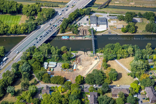 Oberhausen220800614 | Luftbild, Bootshaus Oberhausen, Rhein-Herne-Kanal, Baustelle, Vondern, Oberhausen, Ruhrgebiet, Nordrhein-Westfalen, Deutschland