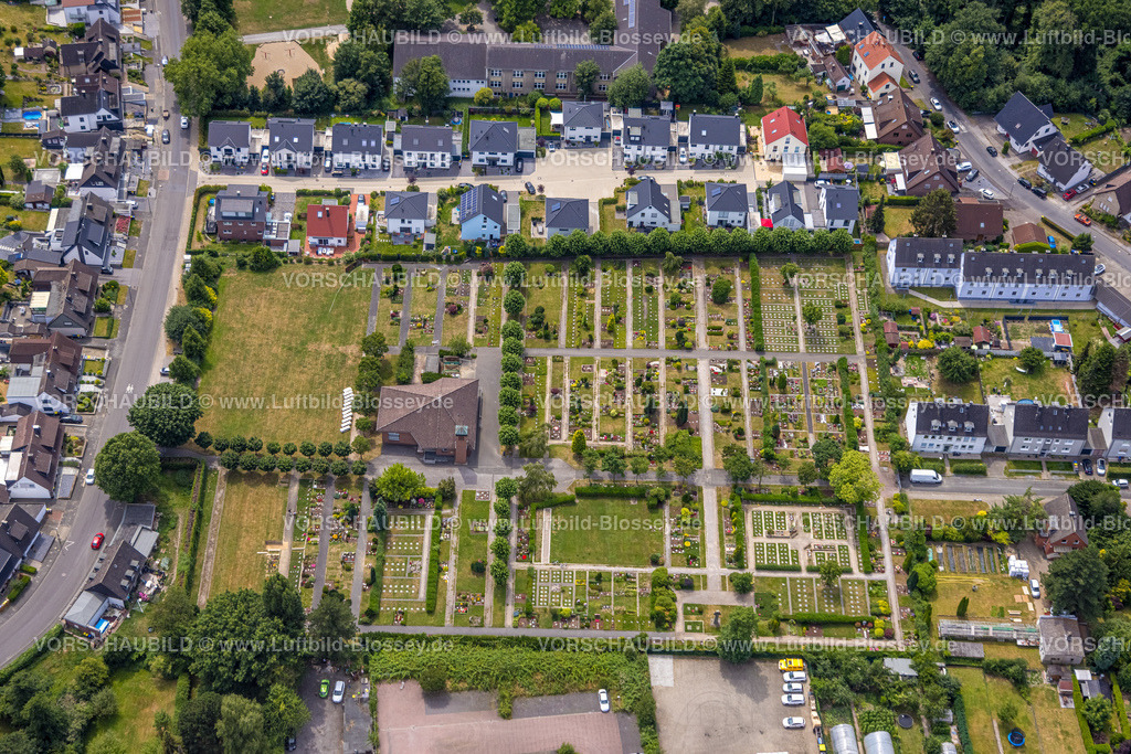 Castrop-Rauxel220706694 | Luftbild, Friedhof Schwerin, Castrop-Rauxel, Ruhrgebiet, Nordrhein-Westfalen, Deutschland