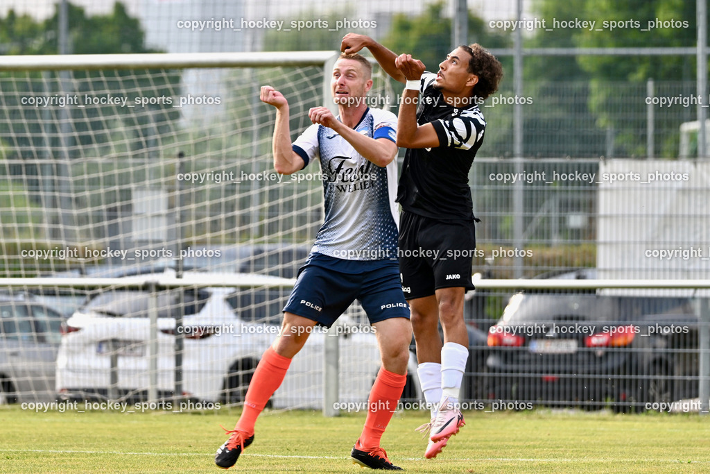 SC Magdalen vs. DSG Ledenitzen | #17 Fabian Graber DSG Ledenitzen, #9 Saif Moussa SC Magdalen, SC Magdalen vs. DSG Ledenitzen, SC Magdalen vs. DSG Ledenitzen am 19.07.2024 in Villach (Sportplatz Madalen), Austria, (Photo by Bernd Stefan)