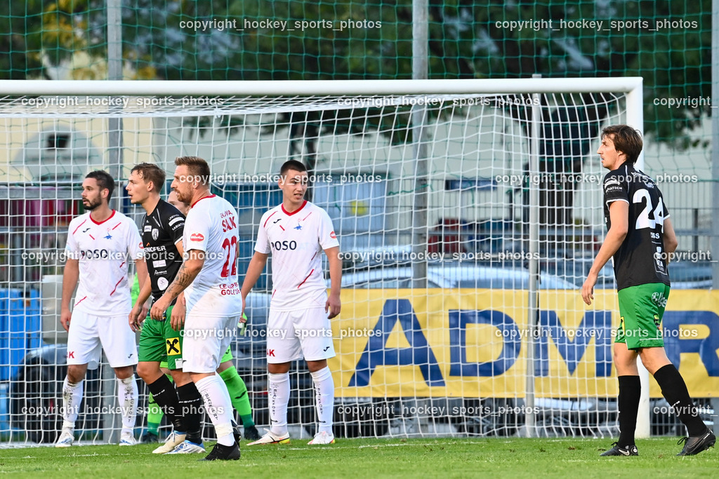 SAK Klagenfurt vs. FC Gleisdorf 09 2.9.2022 | #17 Patrick Lausegger, #29 Christian Berger, #22 Darijo Biscan, #23 Marko Mitrovic, #24 Pascal Michael Zisser