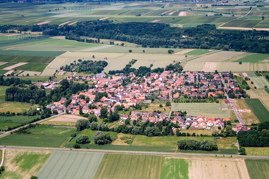 Luftbild: Ortschaft von Süden in Barbelroth im Bundesland Rheinland-Pfalz in Deutschland. Foto: IMG_11150.jpg vom 14.06.2008 durch Werner Riehm/FLY-FOTO.de