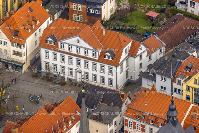 Werl240308185 | Luftbild, Amtsgericht am Marktplatz Alter Markt, Werl, Nordrhein-Westfalen, Deutschland