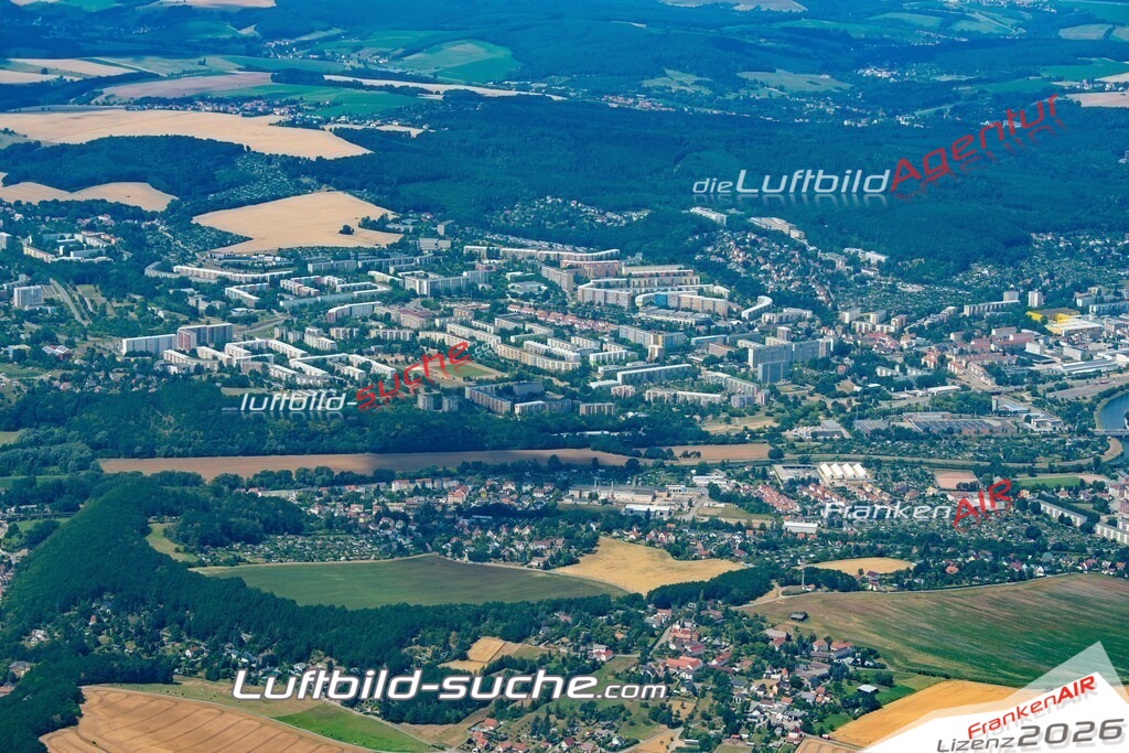 aktuelles Luftbild von Oberroeppisch Gera - Luftaufnahme wurde 2018 von https://frankenair.de mittels Flugzeug (keine Drohne) erstellt.