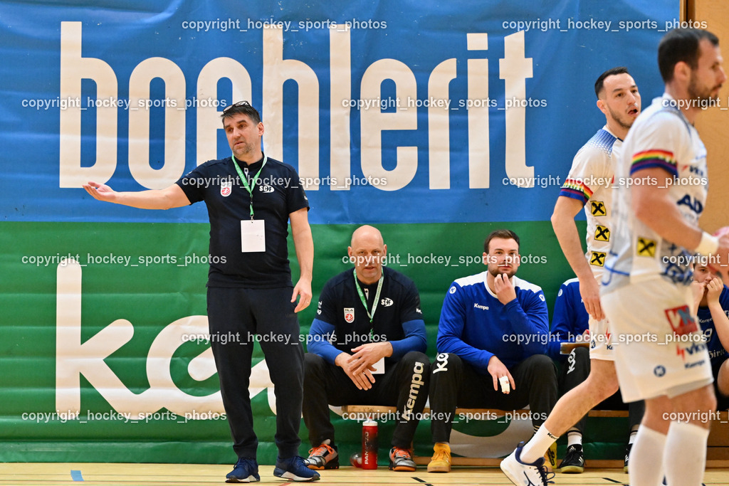 SC Ferlach vs. ALPLA HC Hard | Headcoach SC Ferlach BEGUS Robert, SC Ferlach vs. ALPLA HC Hard, SC Ferlach vs. ALPLA HC Hard am 05.04.2025 in Ferlach (Ballspielhalle Ferlach), Austria, (Photo by Bernd Stefan)