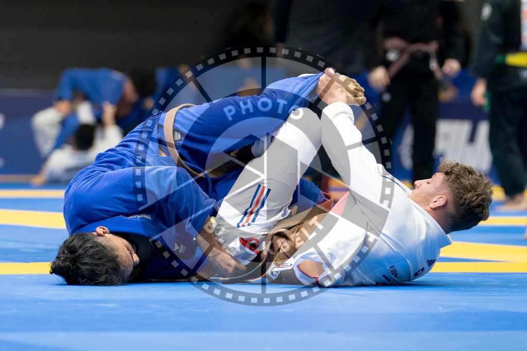 20240124PBB00349 | Fighters compete during the second day of the IBJJF European Championship in Paris, France, on January 24, 2024.