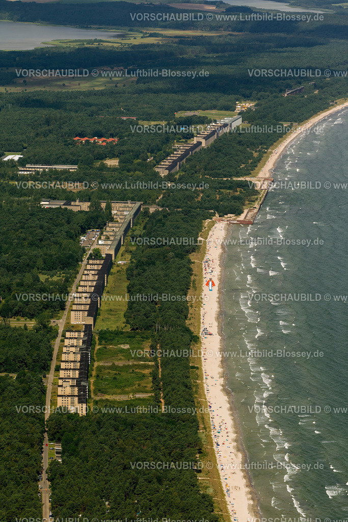 Ruegen12083270Prora | Luftbild, KdF Bad Prora, ehemalige Ferienanlage der Nationalsozialisten Kraft durch Freude, mit Sandstrand,  Binz, Insel Rügen, Mecklenburg-Vorpommern, Deutschland, Europa