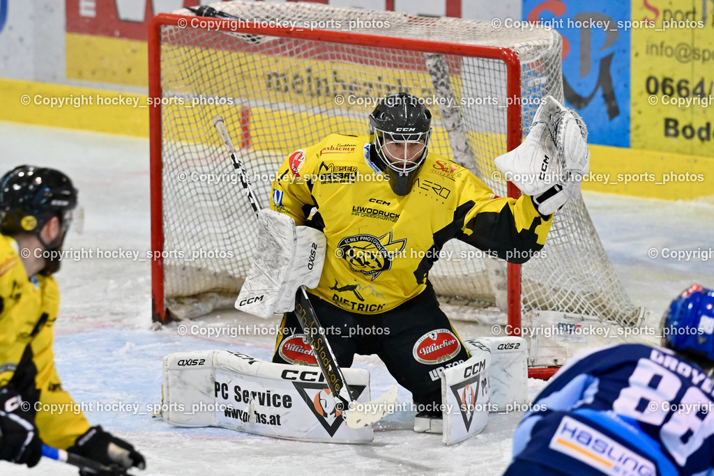 ESC Steindorf vs. EC Hornets Spittal 25.2.2024 | #1 Zauchner Rene EC Hornets Spittal, ESC Steindorf vs. EC Hornets Spittal 25.2.2024, ESC Steindorf vs. EC Hornets Spittal 25.2.2024 am 25.02.2024 in Steindorf (Ossiachersee Halle), Austria, (Photo by Bernd Stefan)