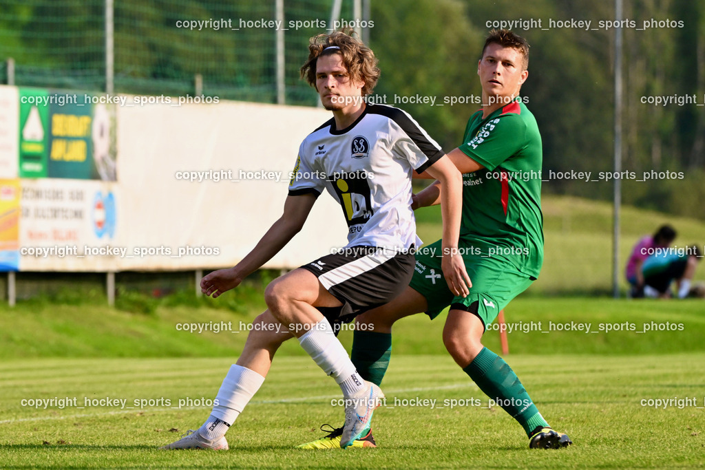 FC Gmünd vs. SV Spittal 1921 | #18 Kristijan Jelic SV Spittal, #13 Ivica Ban FC Gmünd, FC Gmünd vs. SV Spittal 1921, FC Gmünd vs. SV Spittal 1921 am 27.08.2024 in Gmünd (Sportplatz Karnerau), Austria, (Photo by Bernd Stefan)