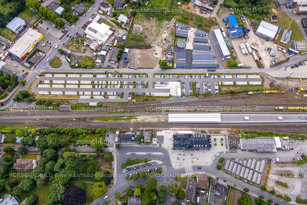 Haltern220604325 | Luftbild, Bahnhof Haltern am See, Parkplätze, Haltern-Stadt, Haltern am See, Ruhrgebiet, Nordrhein-Westfalen, Deutschland
