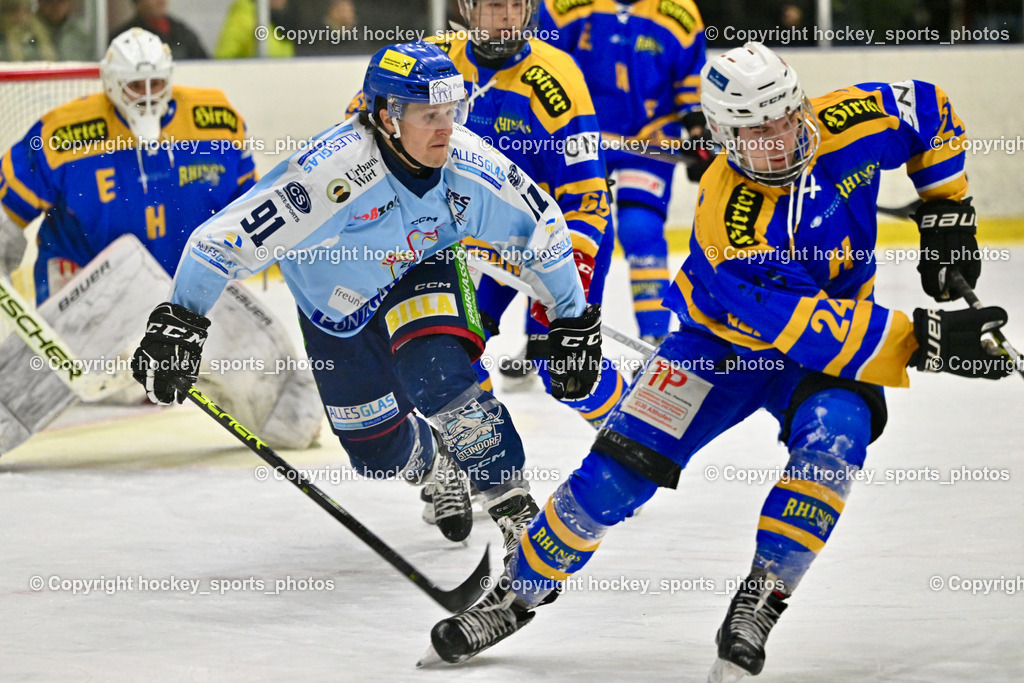 1. EHC ALTHOFEN vs. ESC SOCCERZONE STEINDORF  | #91 Kravanja Kristian ESC Steindorf, #24 Rainer Oliver 1. EHC ALTHOFEN, 1. EHC ALTHOFEN vs. ESC SOCCERZONE STEINDORF , 1. EHC ALTHOFEN vs. ESC SOCCERZONE STEINDORF  am 06.03.2025 in Althofen (Stadthalle Althofen), Austria, (Photo by Bernd Stefan)
