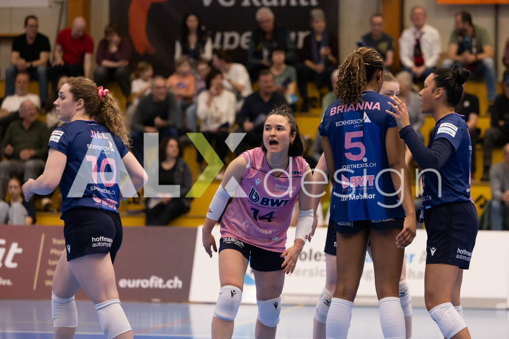 Volleyball I Frauen I Saison 2025-2026 I Volleyball NLA | Women I 1/2 Finals I  VC Kanti Schaffhausen - Sm'Aesch Pfeffingen I 07.03.2026 | 14 Romina Schnyder (CH) (Sm'Aesch Pfeffingen) – Libera - Realisiert mit Pictrs.com