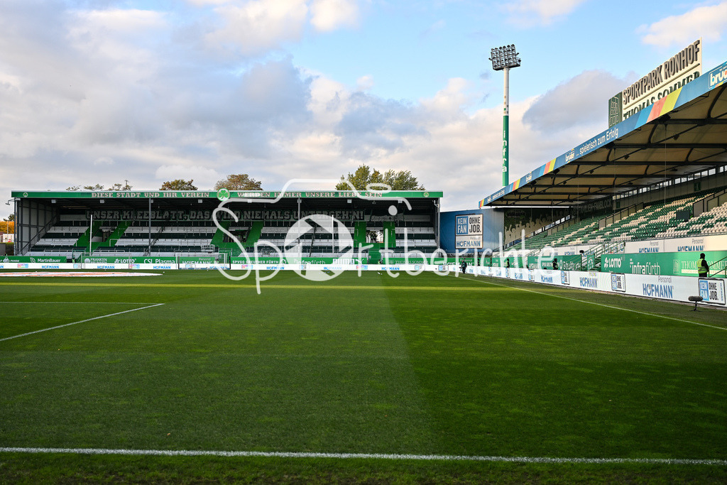 SpVgg Greuther Fürth - Karlsruher SC | FUERTH, GERMANY - OCTOBER 24: the Stadium before the 2. bundesliga match between SpVgg Greuther Fuerth vs. Karlsruher SC on matchday 10 at Sportpark Ronhof Thomas Sommer on October 24, 2025 in Fuerth, Germany