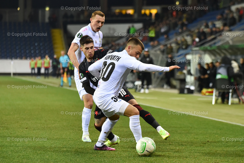 A_LUI_20220317_0011 | SPORT FUSSBALL UEFA EUROPA CONFERENCE LEAGUE LASK VS SLAVIA PRAG

IM BILD: Sascha Horvath(LASK), Srdjan Plavsic (Slavia)

FOTO:FOTOLUI/UW