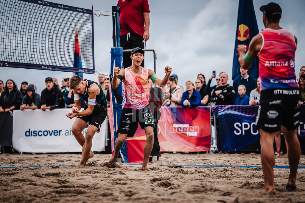 Beachvolleyball | Männer | Deutsche Meisterschaften 2025 Timmendorfer Strand | 05.09.2025 | Valentin Schneckenburger jubelt