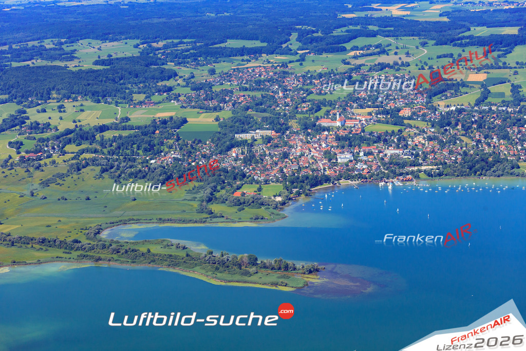 Luftbild von Suedufer Diessen-am-ammersee - Luftaufnahme wurde 2017 von https://frankenair.de mittels Flugzeug (keine Drohne) erstellt - die Geschenkidee