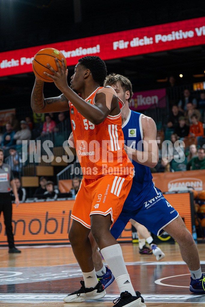 Basketball I Herren I Saison 2025-2026 I 2. Bundesliga ProB Nord I 23. Spieltag I RASTA Vechta II - EN Baskets Schwelm I 7601 | Joel Moketo Lungelu (55, RASTA Vechta II) - Realisiert mit Pictrs.com