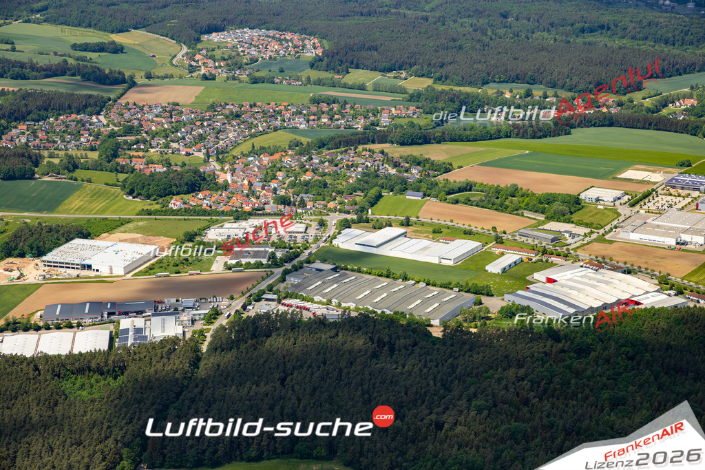 Aktuelles Luftbild von Brodswinden Ansbach - Die Luftaufnahme wurde 2022 mittels UL-Flugzeug erstellt ( keine Drohne ) - hochauflösende Kamera-Systeme von  Canon -Beste Qualität - Für grossformatige Ausdrucke geeignet. Die Geschenkidee !