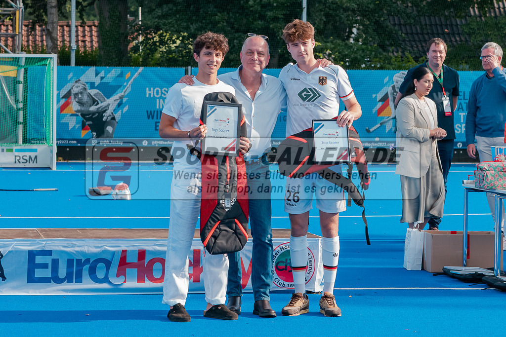 HK_20230716_902488 | Euro Hockey WU18 Siegerehrungen Championship Girls &amp; Boys am 16.7.2023 CHTC , Krefeld ,