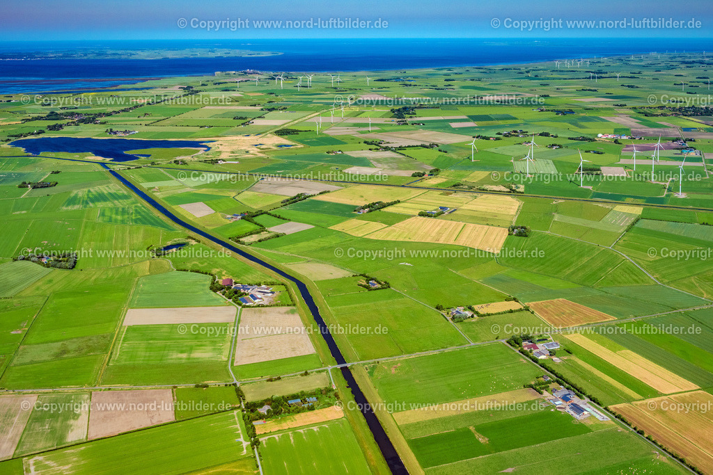 Langenhorn_Nordfriesland_Soholmerau_ELS_8238100623 | LANGENHORN 10.06.2023 Landwirtschaftliche Nutzflächen und Feldgrenzen umsäumen das Siedlungsgebiet des Dorfes in Langenhorn im Bundesland Schleswig-Holstein, Deutschland. // Agricultural land and field boundaries surround the settlement area of the village in Langenhorn in the state Schleswig-Holstein, Germany. Foto: Martin Elsen