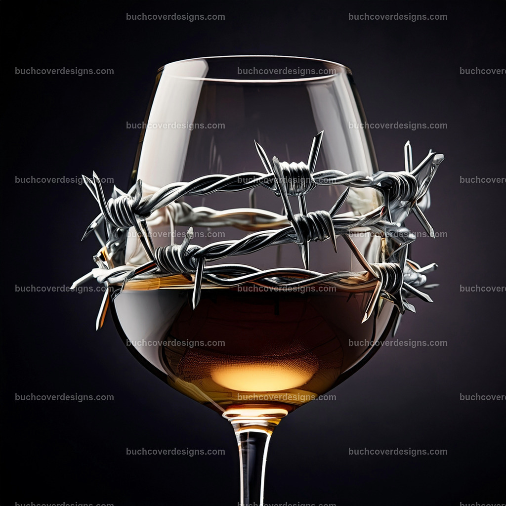 Weinglass mit Stacheldraht | Entdecken Sie kreative Buch Cover Designs für Self-Publishing-Autoren und Verlage! Unsere maßgeschneiderten Designs ziehen Leser an und bringen Ihre Geschichten visuell zum Leben. Lassen Sie uns Ihr perfektes Cover gestalten!