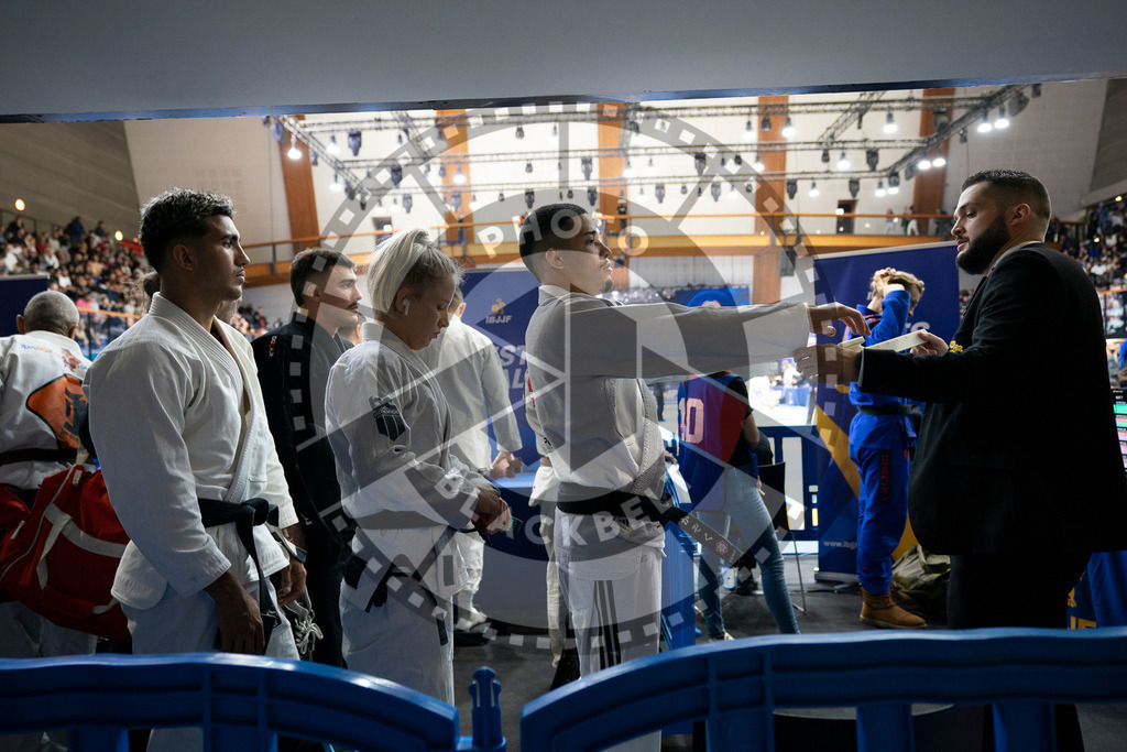 20240126PBB1165 | Fighters compete during the Brazilian Jiu-Jitsu European Championship of the IBJJF in Paris, France, on January 26, 2024.