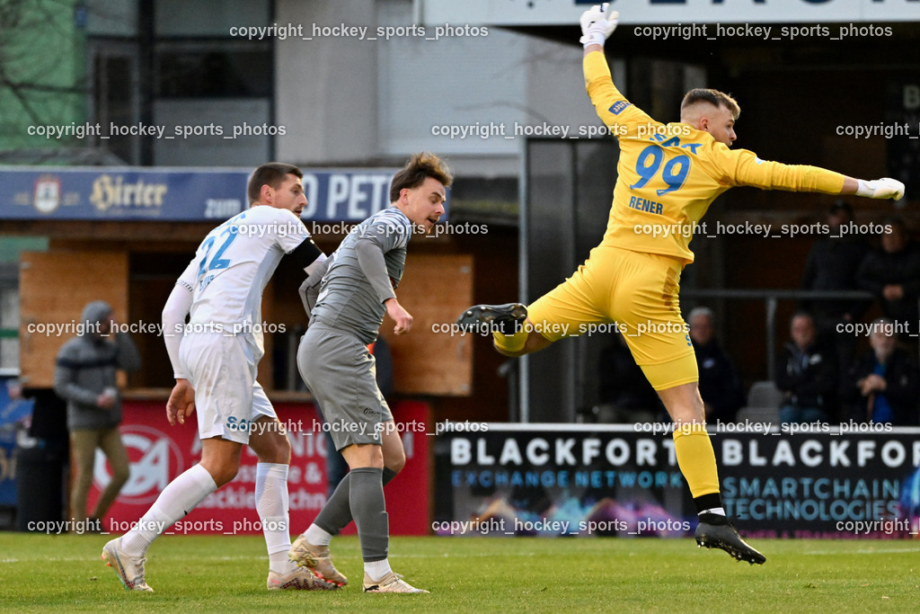 SAK vs. ASKÖ Köttmannsdorf | Flugeinlage, #99 Arian Rener SAK, #22 Leo Ejup SAK, #8 Ziga Ribic ASKÖ Köttmannsdorf, SAK vs. ASKÖ Köttmannsdorf, SAK vs. ASKÖ Köttmannsdorf am 02.04.2026 in Klagenfurt (Sportpark Welzenegg), Austria, (Photo by Bernd Stefan)