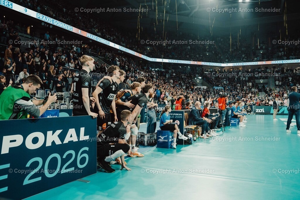 Vollyballpokalfinale 25/26 Mannheim | Zoi DVV Pokalfinale am 28.02.2026 in Mannheim I VfB Suhl LOTTO Thüringen - Allianz MTV Stuttgart I VfB Friedrichshafen - SVG Lüneburg - Realisiert mit Pictrs.com