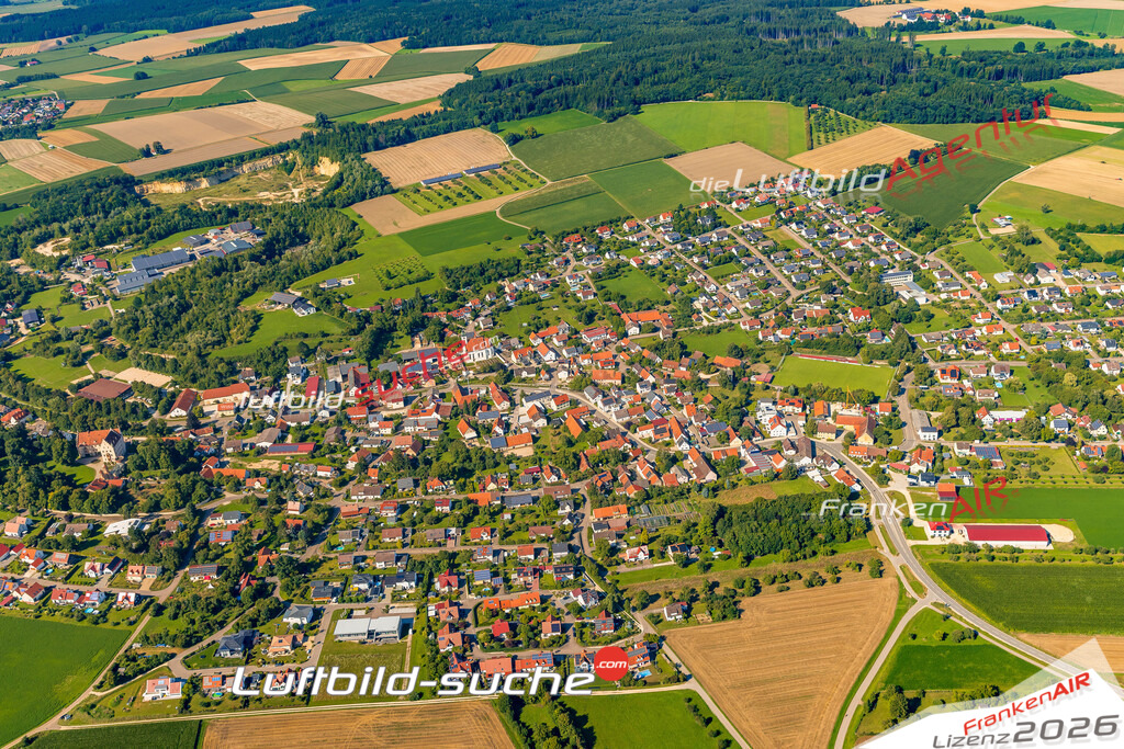 Luftaufnahme von  Haunsheim - Die Luftaufnahme wurde 2025 vom UL-Flugzeug heraus erstellt ( keine Drohne ) - Hochauflösende Luftaufnahme - für professionelle Ausdrucke geeignet. Die Geschenkidee !Mit Lizenz und Bildrechte bestellbar