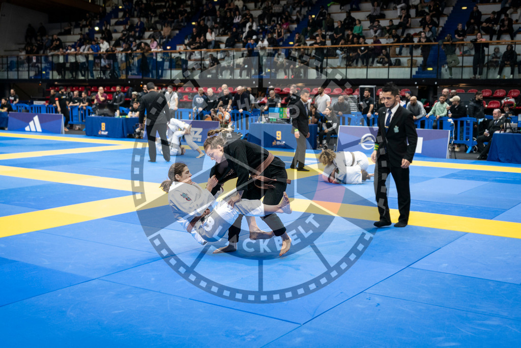 20240126PBB0669 | Fighters compete during the Brazilian Jiu-Jitsu European Championship of the IBJJF in Paris, France, on January 26, 2024.
