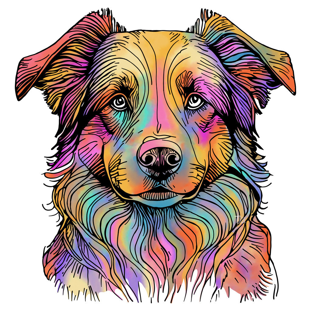 Aussie | Illustrationen, digitalpainting, animals, dogs, hunde, art, Kunst, Illustrationsart, Bielefeld, Germany - Realisiert mit Pictrs.com