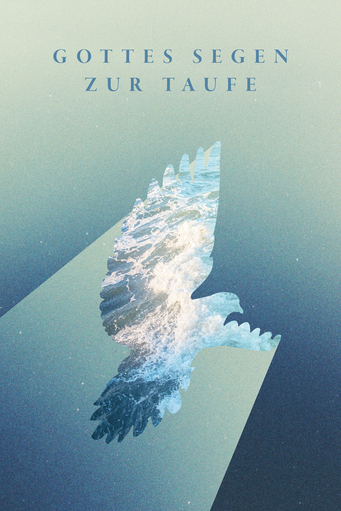 Gottes Segen zur Taufe | Motiv mit dem Text: „Gottes Segen zur Taufe“. Passend zur Taufurkunde oder als Geschenk zur Taufe