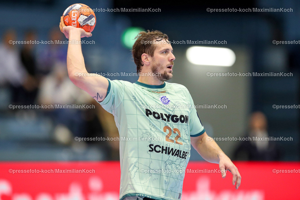 Gum08102402093 | 08.10.2024, Handball, European League, VfL Gummersbach - IK Sävehof, Schwalbe-Arena: Kentin Mahe (GUM #22)