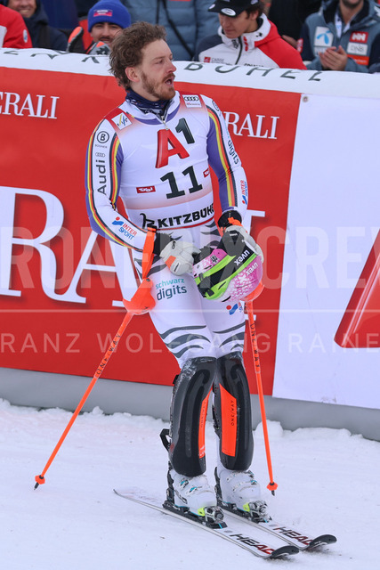 Audi FIS Ski World Cup: Men’s Slalom – Hahnenkamm Race, Kitzbuehel | Kitzbuehel, Austria, 25.Jan.26 - Alpine Skiing - FIS World Cup, Hahnenkamm Race, Slalom, men. The image shows STRASSER Linus (GER, Head).