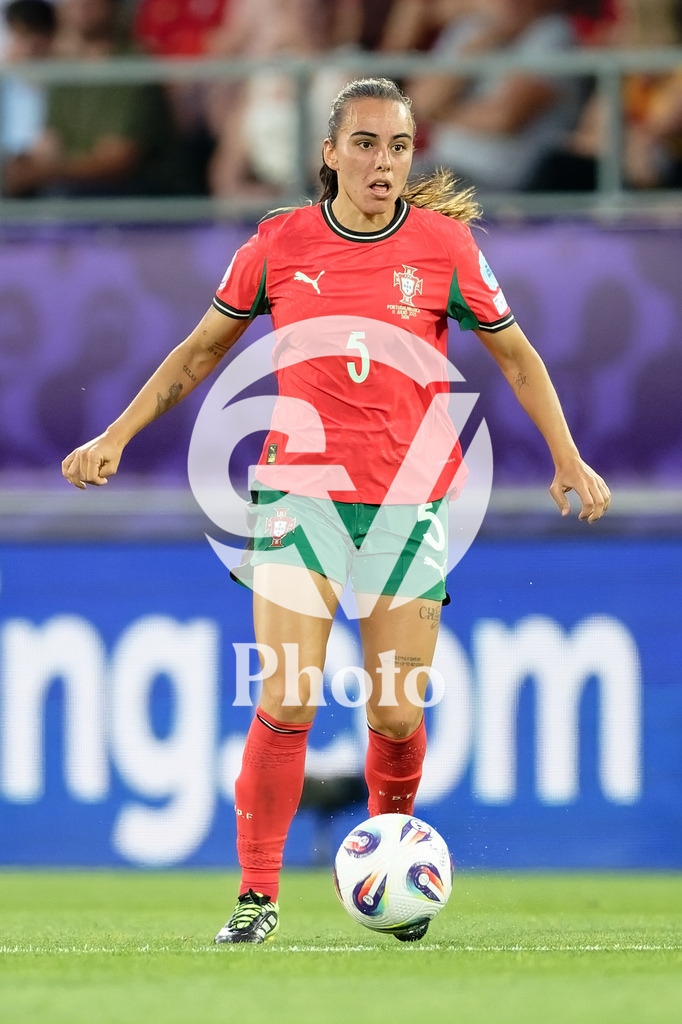 Portugal v Belgium: UEFA Women's EURO 2025 Group B | SION, SWITZERLAND - JULY 11: Joana Marchao of Portugal controls the ball  during the UEFA Women's EURO 2025 Group B match between Portugal and Belgium at Stade de Tourbillon on July 11, 2025 in Sion, Switzerland. (Photo by Giuseppe Velletri/Sports Press Photo/Getty Images)