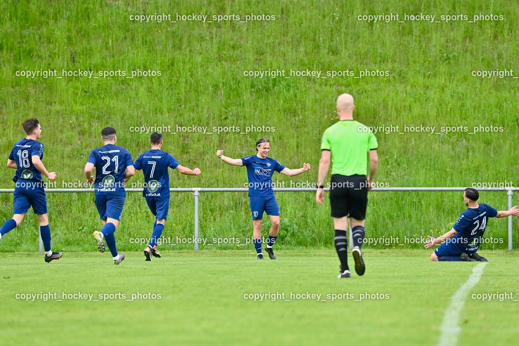 ESV Admira vs. ATUS Velden 20.5.2023 | Jubel ATUS Velden Mannschaft, #18 Nicolas Manuel Modritz, #21  Dardan Kameraj, #7 Anel Mujkic, #10 Lukas Lausegger, #24 Gerfried Einspieler
