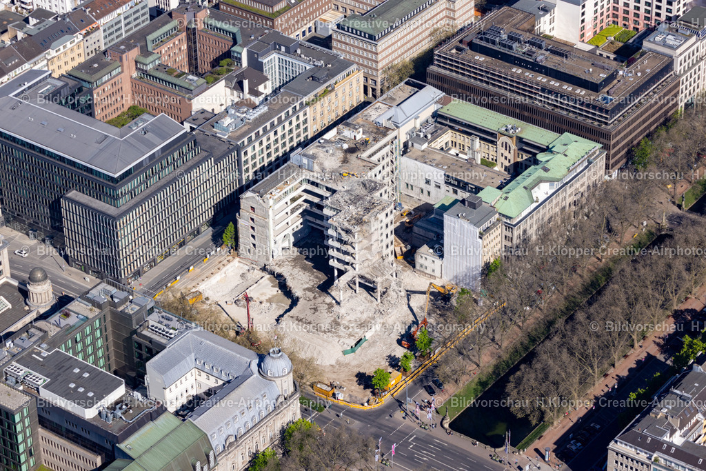 Luftbild  Düsseldorf Königsallee 37  Abbruch 439A3644 | Luftbildfotografie Hermann Klöpper/ Creative-Airphotography - Realisiert mit Pictrs.com