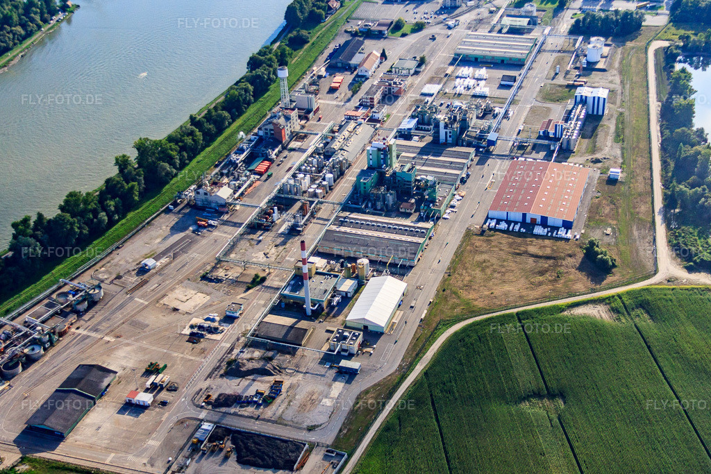 Luftbild: Rohm & Haas Industrie am Rhein in Lauterbourg im Bundesland Bas-Rhin in Frankreich.Foto: IMG_59796.jpg vom 22.09.2013 durch Werner Riehm/FLY-FOTO.deAuflösung des Originals: 4371 x 2914 px