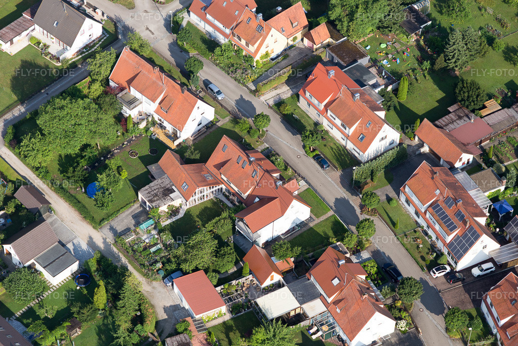 Luftbild: Riedlingen, Ramberg Siedlung im Ortsteil Riedlingen in Donauwörth im Bundesland Bayern in Deutschland. Foto: IMG_101716.jpg vom 08.07.2017 durch Werner Riehm/FLY-FOTO.de