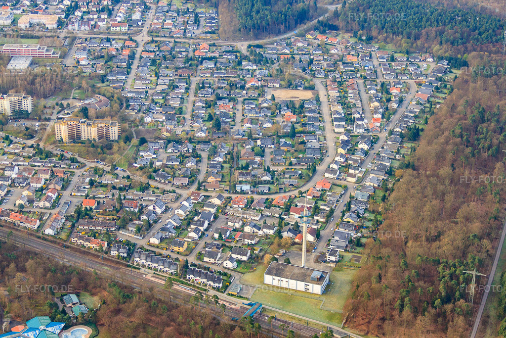 Luftbild: Richard-Wagner-Straße in Wörth am Rhein im Bundesland Rheinland-Pfalz in Deutschland. Foto: IMG_25435.jpg vom 02.04.2010 durch Werner Riehm/FLY-FOTO.de